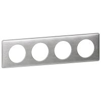 Ramka poczwórna aluminium, Celiane | 068924 Legrand