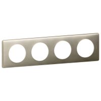 Ramka poczwórna uniwersalna metal, tytanowa, Celiane | 068904 Legrand