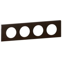 Ramka poczwórna drewno wenge, Celiane | 069204 Legrand