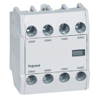 Styki pomocnicze frontowe do styczników CTX3 3P (9-150A), 4P (40-135A) 4NO | 416853 Legrand