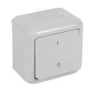 Łącznik dwupolowy 10 AX, Forix IP44, szary | 782386 Legrand