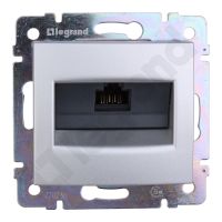 Gniazdo komputerowe 1xRJ45 kat. 5e UTP, aluminium, Valena | 770230 Legrand