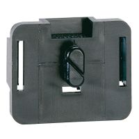 Uchwyt mocujący Lina25 do szyn symetrycznych (TH35) oraz asymetrycznych, głębokość 15 mm, czarny | 036640 Legrand