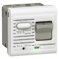 Wyłącznik różnicowo-prądowy 16A 10mA A biały, 2 moduły, Mosaic | 077534 Legrand