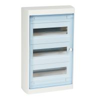 Rozdzielnica naścienna Nedbox 3x12, IP40, drzwi transparentne | 601248 Legrand