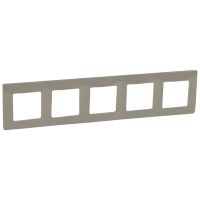 Ramka pięciokrotna popielata Niloe | 665035 Legrand