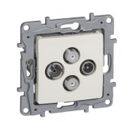 Gniazdo TV-RD-SAT-SAT końcowe typu gwiazda 1,5db kremowe Niloe | 764666 Legrand