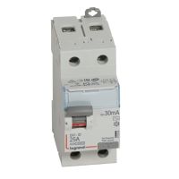 Wyłącznik różnicowo-prądowy P302 2P 25A 30mA typ AC serii DX3 | 411504 Legrand