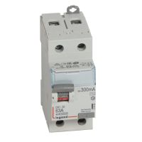 Wyłącznik różnicowo-prądowy P 302 2P 63A 300MA typ AC serii DX3 | 411526 Legrand