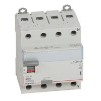 Wyłącznik różnicowo-prądowy P 304 4P 40A 100MA typ AC serii DX3 | 411713 Legrand