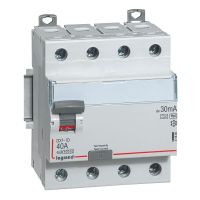 Wyłącznik różnicowo-prądowy P304 4P 40A 30mA typ HPI serii DX3 | 411695 Legrand