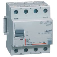 Wyłącznik różnicowo-prądowy P 304 4P 63A 300MA typ B serii DX3 | 411849 Legrand