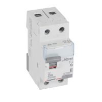 Wyłącznik różnicowo-prądowy P302 2P 25A 100mA typ AC serii TX3 | 411519 Legrand