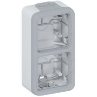 Puszka n/t podwójna pionowa szara 1we/2wy, Plexo | 069661 Legrand