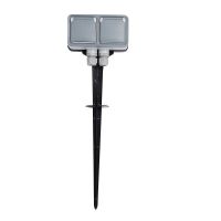 Gniazdo podwójne z/u 16A IP55 szare do ogrodu Plexo55 | 069749 Legrand