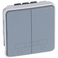 Łącznik sterowania roletami (blokada mechaniczna) szary 10A-250V, PLEXO55, Plexo | 069539 Legrand