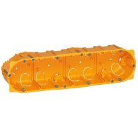 Puszka poczwórna przelotowa do karton-gipsu, głębokość 40mm, Batibox | 080044 Legrand