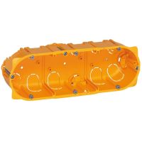 Puszka potrójna przelotowa do karton-gipsu, głębokość 50mm, Batibox | 080053 Legrand