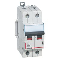 Wyłącznik nadprądowy S312 2P D 20A 10000A serii DX3 | 409452 Legrand