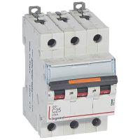 Wyłącznik nadprądowy S323 3P C 25A 25kA serii DX3 | 409783 Legrand