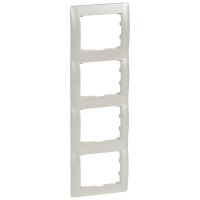 Ramka poczwórna pionowa, pearl, Sistena Life | 771508 Legrand