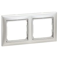 Ramka podwójna pozioma, aluminium, Valena | 770152 Legrand