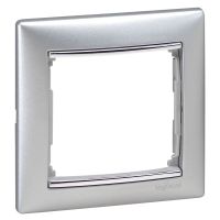 Ramka pojedyncza, aluminium/srebro, Valena | 770351 Legrand