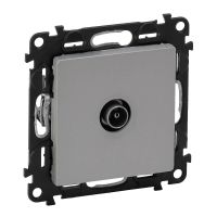 Gniazdo TV przelotowe 14DB, aluminium, Valena Life | 753361 Legrand