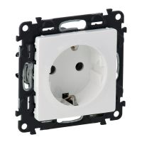 Gniazdo 2 P+Z z przesłoną, białe 16 A - 250 V, Valena Life | 753120 Legrand