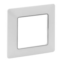 Ramka pojedyncza Neutral biała/chrom, Valena Life | 754031 Legrand
