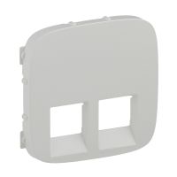 Plakietka gniazda podwójnego RJ11 lub RJ45 lub RJ11/RJ45, biała, Valena Allure | 755425 Legrand