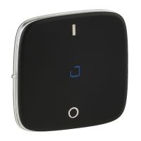 Klawisz łącznika dwubiegunowego ze wskaźnikiem/podświetleniem LED, czarny, Valena Allure | 755048 Legrand