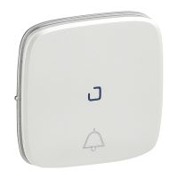 Klawisz przycisku przełącznikanego NO/NC z symbolem dzwonka z podświetleniem, perłowy, Valena Allure | 755094 Legrand