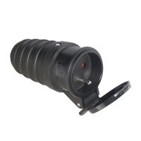 Gniazdo hermetyczne wtyczkowe Stan GP 16A 250V IP44, czarne | 4864 Kanlux