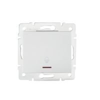 Łącznik zwierny dzwonek z LED LOGI 02-1080-102, biały | 25075 Kanlux