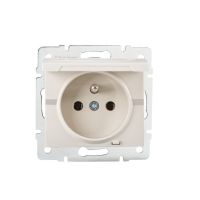 Gniazdo zasilające francuskie, IP-44 LOGI 02-1560-103, kremowe | 25147 Kanlux