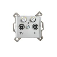 Gniazdo TV-2xSAT końcowe02-1590-043, srebrne, Logi | 25223 Kanlux