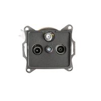 Gniazdo R-TV-SAT przelotowe LOGI 02-1340-041, grafit | 25279 Kanlux