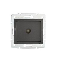 Gniazdo antenowe typu F przelotowe LOGI 02-1290-041, grafit | 25274 Kanlux