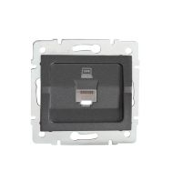 Gniazdo komputerowe pojedyncze (RJ45Cat 6 Jack) LOGI 02-1400-041, grafit | 25286 Kanlux
