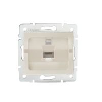 Gniazdo komputerowe pojedyncze (RJ45Cat 6 Jack) LOGI 02-1400-003, kremowe | 25168 Kanlux