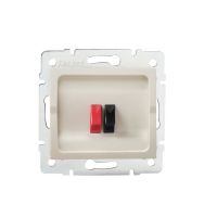 Gniazdo głośnikowe pojedyncze LOGI 02-1450-003, kremowe | 25173 Kanlux