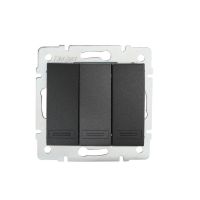 Łącznik potrójny DOMO 01-1090-241, grafit | 24899 Kanlux