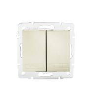 Łącznik dwugrupowy świecznikowy DOMO 01-1010-230, perłowy | 24948 Kanlux