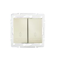 Łącznik podwójny, schodowy DOMO 01-1060-230, perłowy | 24955 Kanlux