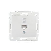 Gniazdo komputerowe pojedyncze (RJ45Cat 6 Jack) DOMO 01-1400-002, białe | 24754 Kanlux