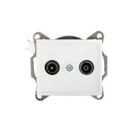 Gniazdo R-TV końcowe DOMO 01-1330-002, białe | 24746 Kanlux