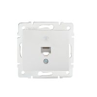 Gniazdo telefoniczne pojedyncze (RJ11) DOMO 01-1370-002, białe | 24751 Kanlux