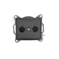 Gniazdo R-TV przelotowe DOMO 01-1320-041, grafit | 24922 Kanlux