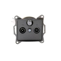 Gniazdo R-TV-SAT przelotowe DOMO 01-1340-041, grafit | 24924 Kanlux